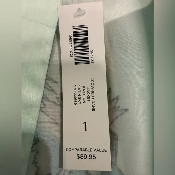 Chicos Floral Asian Watercolor Jacket Lightweight Open Tunic Cotton Travel NWT 1 - Picture 7 of 14